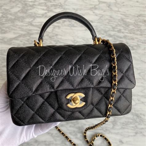 mini top handle chanel|chanel mini top handle caviar.